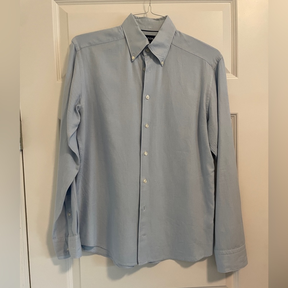 Men's ETON Light Blue Button-Down Shirt